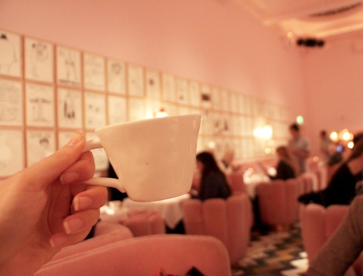 pink tea time in london